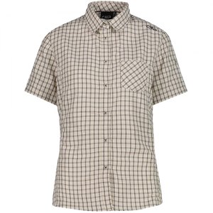 CAMICIA TREKKING DONNA MANICA CORTA CMP WOMAN SHIRT 34S5706 30ZT VANIGLIA
