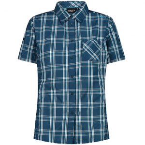 CAMICIA TREKKING DONNA MANICA CORTA CMP WOMAN SHIRT 34S5706 40ZT NIGHT
