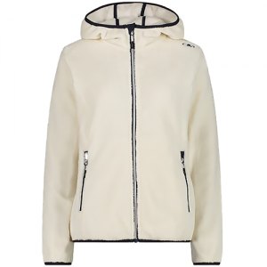 PILE CAPPUCCIO DONNA CMP WOMAN JACKET FIX HOOD HIGHLOFT 38P1546 02XS BIANCO