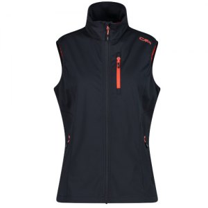 GILET TREKKING DONNA CMP WOMAN VEST LIGHT SOFTSHELL 39A5086 11UN ANTRACITE