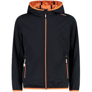 GIACCA TREKKING BAMBINA CMP KID G FIX HOOD JACKET LIGHT SOFTSHELL 39A5115 02UT ANTRACITE