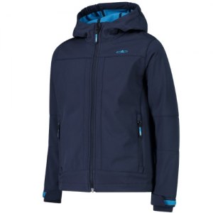 GIACCA TREKKING SOFTSHELL BAMBINO CMP KID FIX HOOD JACKET 3A00094 28NM BLU