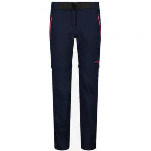 PANTALONI TREKKING BAMBINA CMP GIRL ZIP OFF PANT STRETCH 3T51445 05NV BLU