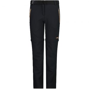 PANTALONI TREKKING BAMBINA CMP GIRL ZIP OFF PANT STRETCH 3T51445 10UT ANTRACITE