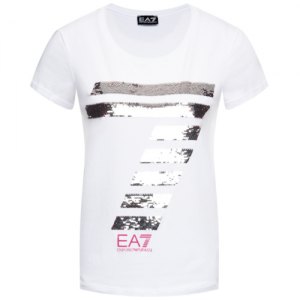 MAGLIETTA DONNA CON PAILLETTES EA7 EMPORIO ARMANI T-SHIRT 3HTT41 TJ12Z 1100