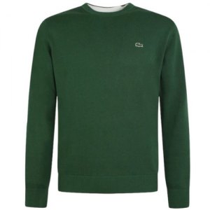 MAGLIONE COTONE LACOSTE PULLOVER AH2193 132 VERT