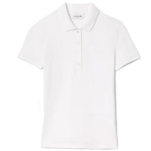 LACOSTE POLO DONNA STRETCH SLIM FIT PF5462 001 BLANC