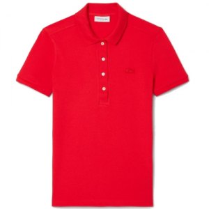 LACOSTE POLO DONNA STRETCH SLIM FIT PF5462 ZBG ROUGE