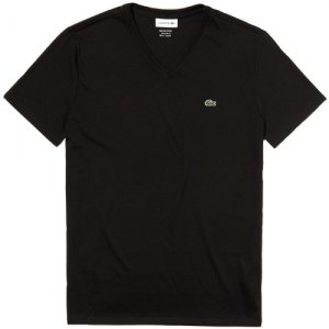 MAGLIETTA T-SHIRT COLLO A V LACOSTE TH6710 031 NOIR