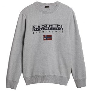 FELPA GIROCOLLO NAPAPIJRI B-AYAS CREW NA4GJ9160 MEDIUM GREY MELANGE