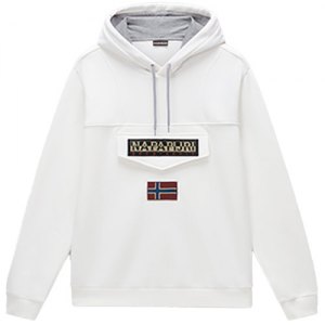 FELPA CAPPUCCIO NAPAPIJRI BURGEE WINTER 4 NP0A892T206 WHITE HERON