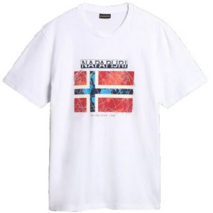 MAGLIETTA T-SHIRT NAPAPIJRI S-GUIRO NA4H22002 BRIGHT WHITE