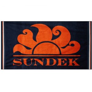 TELO MARE SPUGNA SUNDEK NEW CLASSIC LOGO TOWEL AM312ATC1050 00724 NAVY