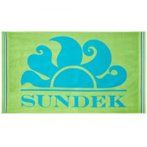 TELO MARE SPUGNA SUNDEK NEW CLASSIC LOGO TOWEL AM312ATC1050 24813 FLUO GREEN