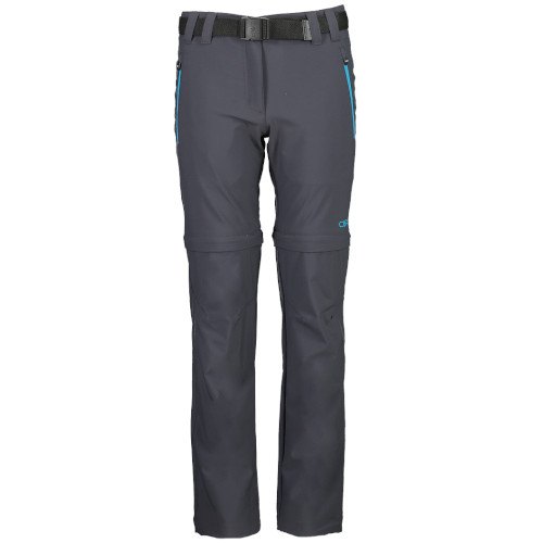 Pantaloni Accorciabili Trekking Junior CMP GIRL ZIP OFF PANT STRETCH  3T51445 U911 TITANIO - Emmecisport.com - The Sport Shop On-Line