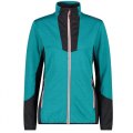 Pile Donna CMP WOMAN JACKET MELANGE GRID TECH STRETCH 32G4276 E726 LAGOON