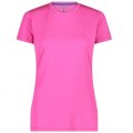 Maglia  Trekking Manica Corta Donna CMP WOMAN T-SHIRT MELANGE 34N5916 C505 FUXIA