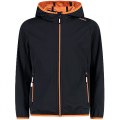 Giacca Softshell Trekking Bambina CMP KID G FIX HOOD JACKET LIGHT SOFTSHELL 39A5115 02UT ANTRACITE