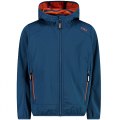 Giacca Softshell Trekking Bambino CMP KID FIX HOOD JACKET LIGHT SOFTSHELL 39A5134 L951 OCEAN