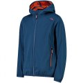 GIACCA TREKKING BAMBINO CMP KID FIX HOOD JACKET LIGHT SOFTSHELL 39A5134 L951 OCEAN