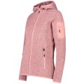 PILE CAPPUCCIO DONNA CMP WOMAN JACKET FIX HOOD KNITTED 3H19826 05CM PEACH