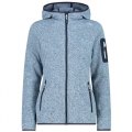 Pile Donna CMP WOMAN JACKET FIX HOOD KNITTED 3H19826 10LM CRISTALL BLUE