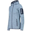 PILE CAPPUCCIO DONNA DONNA CMP WOMAN JACKET FIX HOOD KNITTED 3H19826 10LM CRISTALL BLUE