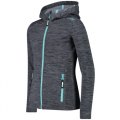 PILE OUTDOOR BAMBINA CMP GIRL JACKET FIX HOOD STRETCH PERFORMANCE 30E9675 U927 TITANIO