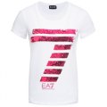 MAGLIETTA DONNA CON PAILLETTES EA7 EMPORIO ARMANI T-SHIRT 3HTT41 TJ12Z 1100