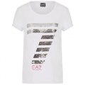 MAGLIETTA DONNA CON PAILLETTES EA7 EMPORIO ARMANI T-SHIRT 3HTT41 TJ12Z 1100