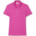 LACOSTE POLO DONNA STRETCH SLIM FIT PF5462 I1L ROSE